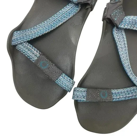 Xero Shoes Z-Trek Blue Strap & Grey Barefoot Hiking Sandals - Picture 4 of 8